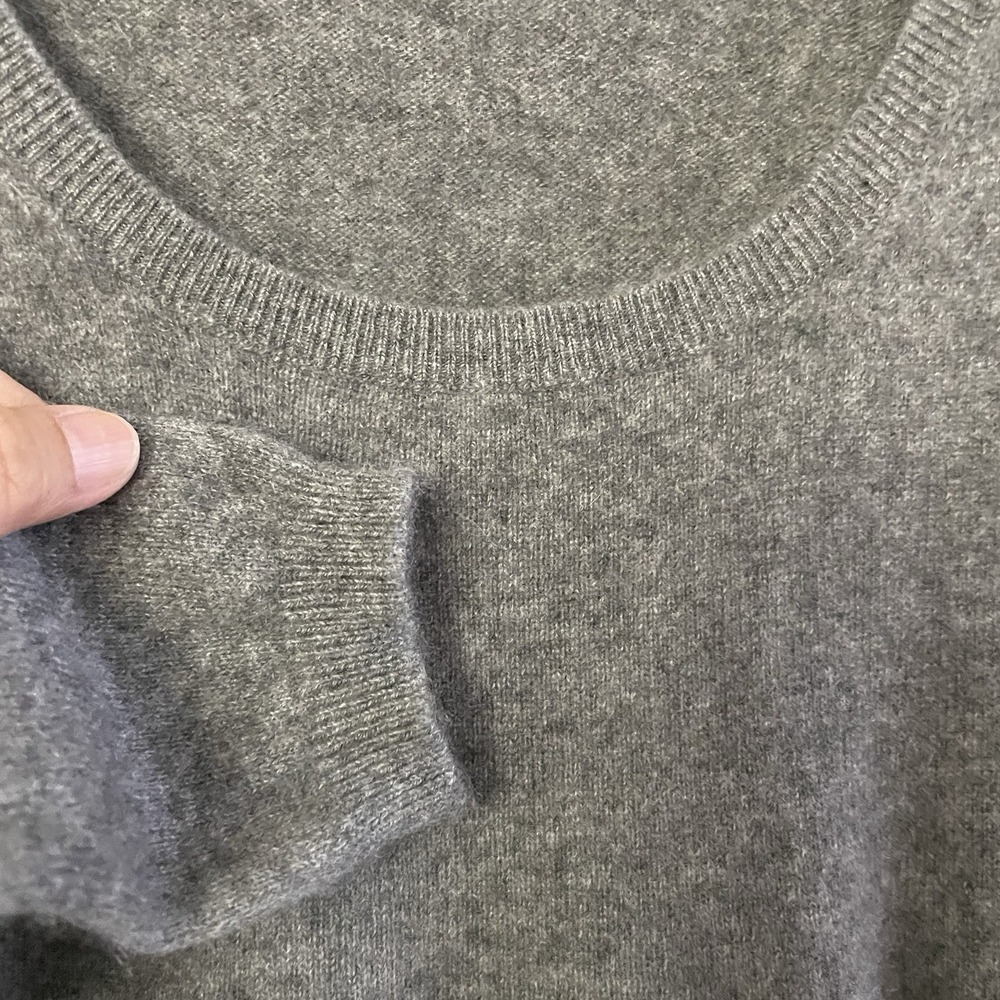 Vince 100% Cashmere Babydoll Long Sleeve‎ Sweater Dress Y2K Phoebe Gray Sz S B27 - Picture 7 of 12